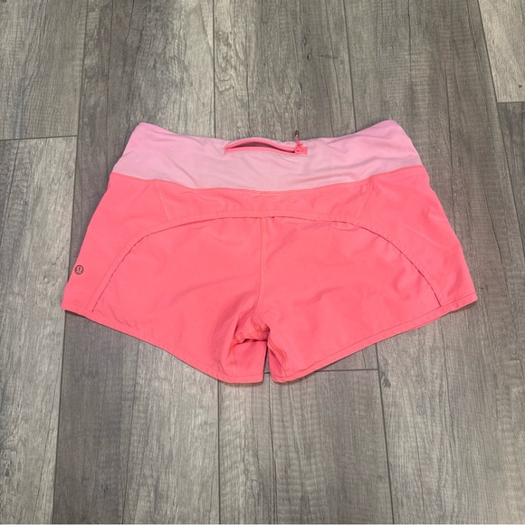 Lululemon Athletica Pink and Coral Athletic Shorts - Picture 2 of 6
